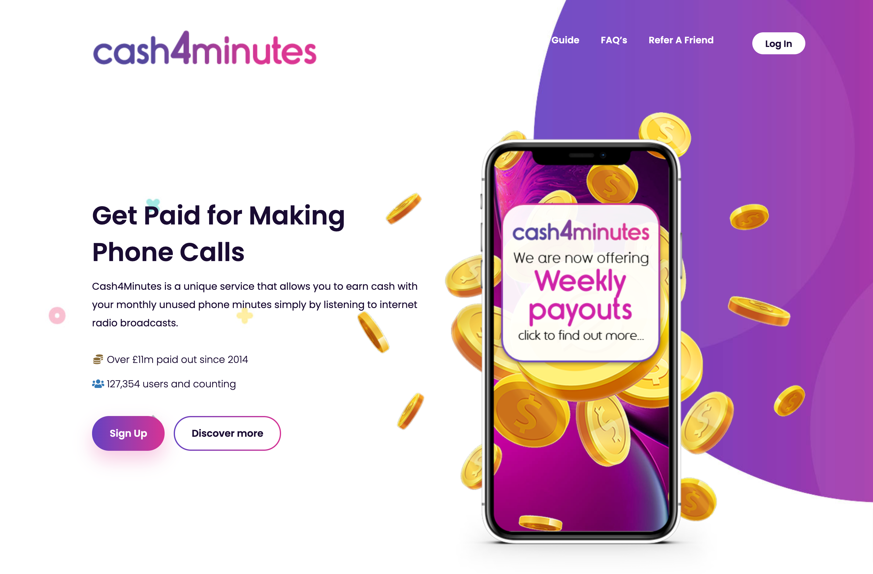 Cash4Minutes com Get paid for making phone calls