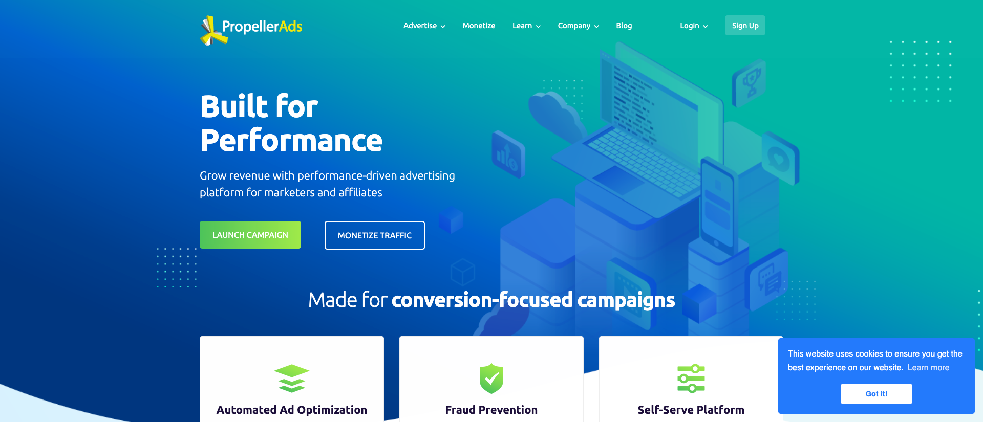 PropellerAds Display and Mobile Advertising Network